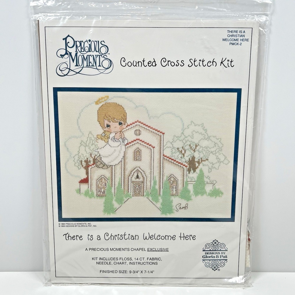 Precious Moments Chapel There is a Christian Welcome Here Cross Stitch Kit